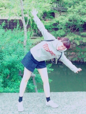 「OPENING CEREMONY（オープニングセレモニー）のアイテム（デニムパンツ）」を使った、azusainaokaさん（レディース・153cm）の秋コーディネート