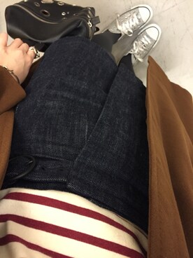 「OPENING CEREMONY（オープニングセレモニー）のアイテム（デニムパンツ）」を使った、azusainaokaさん（レディース・153cm）の冬コーディネート