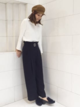 「KBF+（ケービーエフプラス）のアイテム（パンツ）」を使った、Satoko Furukawaさん（レディース・172cm）の夏コーディネート