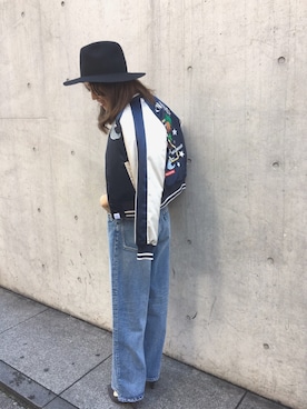 「URBAN RESEARCH（アーバンリサーチ）のアイテム（ハット）」を使った、Satoko Furukawaさん（レディース・172cm）の秋コーディネート