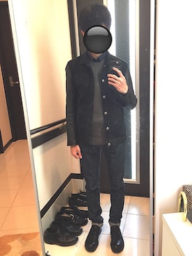 「rage（レイジ）のアイテム」を使った、リッキーさん（メンズ・168cm）の冬コーディネート