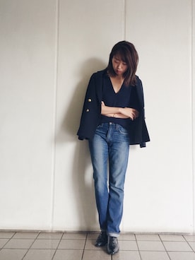 TOMOMI KANATAさん（レディース・161cm）の冬コーディネート