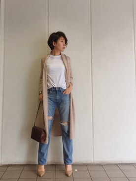 「アイテム（アクセサリー）」を使った、TOMOMI KANATAさん（レディース・161cm）の冬コーディネート