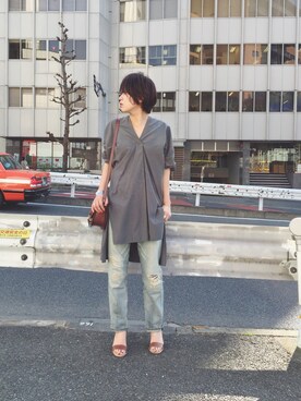 「アイテム（アクセサリー）」を使った、TOMOMI KANATAさん（レディース・161cm）の冬コーディネート