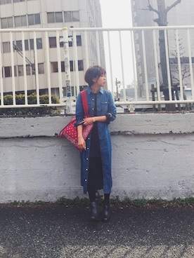 「アイテム（ワンピース/ドレス）」を使った、TOMOMI KANATAさん（レディース・161cm）の春コーディネート