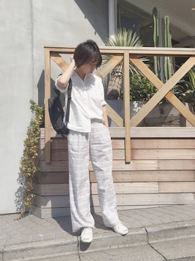 「アイテム（バックパック/リュック）」を使った、TOMOMI KANATAさん（レディース・161cm）の春コーディネート