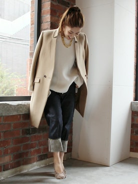 「journal standard L'essage（ジャーナルスタンダードレサージュ）のアイテム」を使った、journal standard L'essage 銀座店スタッフさん（レディース・164cm）の秋コーディネート