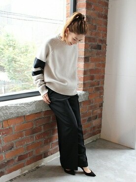 「journal standard L'essage（ジャーナルスタンダードレサージュ）のアイテム」を使った、journal standard L'essage 銀座店スタッフさん（レディース・164cm）の冬コーディネート