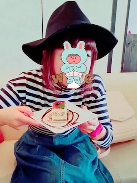 「アイテム（アナログ腕時計、ピンク系）」を使った、ホタルさん（レディース・154cm）の冬コーディネート