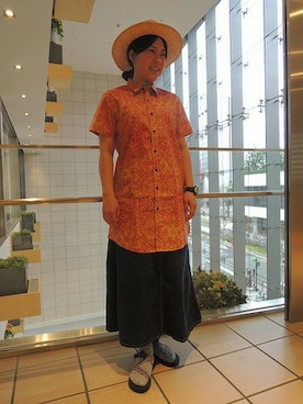 「PENDLETON（ペンドルトン）のアイテム（ワンピース/ドレス）」を使った、A&Fカントリー E-ma店さん（レディース・155cm）の春コーディネート