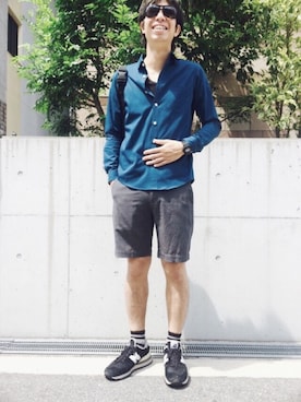 「もはや夏コーデ」｜ウエダワタルさん（メンズ・175cm）の春コーディネート