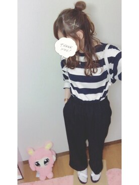 桃さん(レディース・163cm)の夏コーディネート