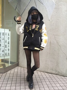 「JOYRICH」｜「アイテム（スタジャン）」を使った、Mei Hirataさん（レディース・167cm）の春コーディネート