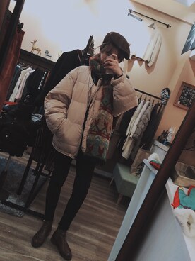 「MU（エムユー）のアイテム（アクセサリー）」を使った、haxhaxさん（レディース・168cm）の冬コーディネート