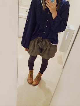「アイテム（タイツ/ストッキング）」を使った、chunさん（レディース・161cm・20代）の秋コーディネート