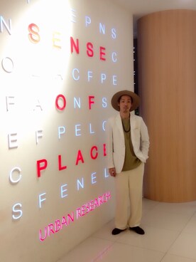 「hat」｜吉岡 貴史さん（メンズ・174cm）の春コーディネート