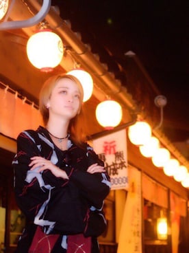 「撮影」｜「アイテム（浴衣）」を使った、いおり さんさん（レディース・152cm）の夏コーディネート