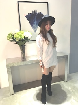 「sweatshirt」｜「アイテム（チュニック）」を使った、🐰💖 SGal 💖 🐰さん（レディース・151cm）の冬コーディネート