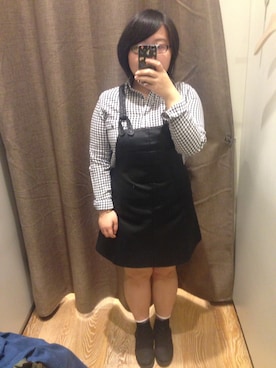 「MANGO（マンゴ）のアイテム（オールインワン・サロペット）」を使った、Janiceさん（レディース・155cm）の春コーディネート