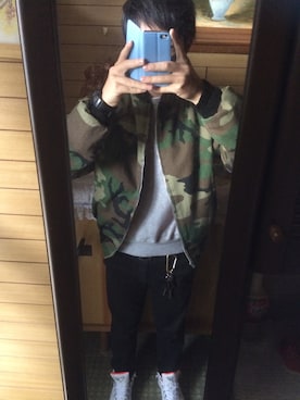 「NIKE Air Flightのアイテム（シューズ）」を使った、Ruy.さん（メンズ・171cm）の秋コーディネート