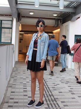 「MONKI（モンキ）のアイテム（リング）」を使った、SilviaJacksonさん（レディース・174cm）の秋コーディネート
