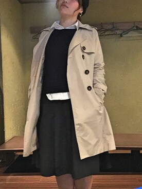 「UNIQLO（ユニクロ）のアイテム（ニット/セーター、ブラック系）」を使った、ひらチアキさん（レディース）の秋コーディネート