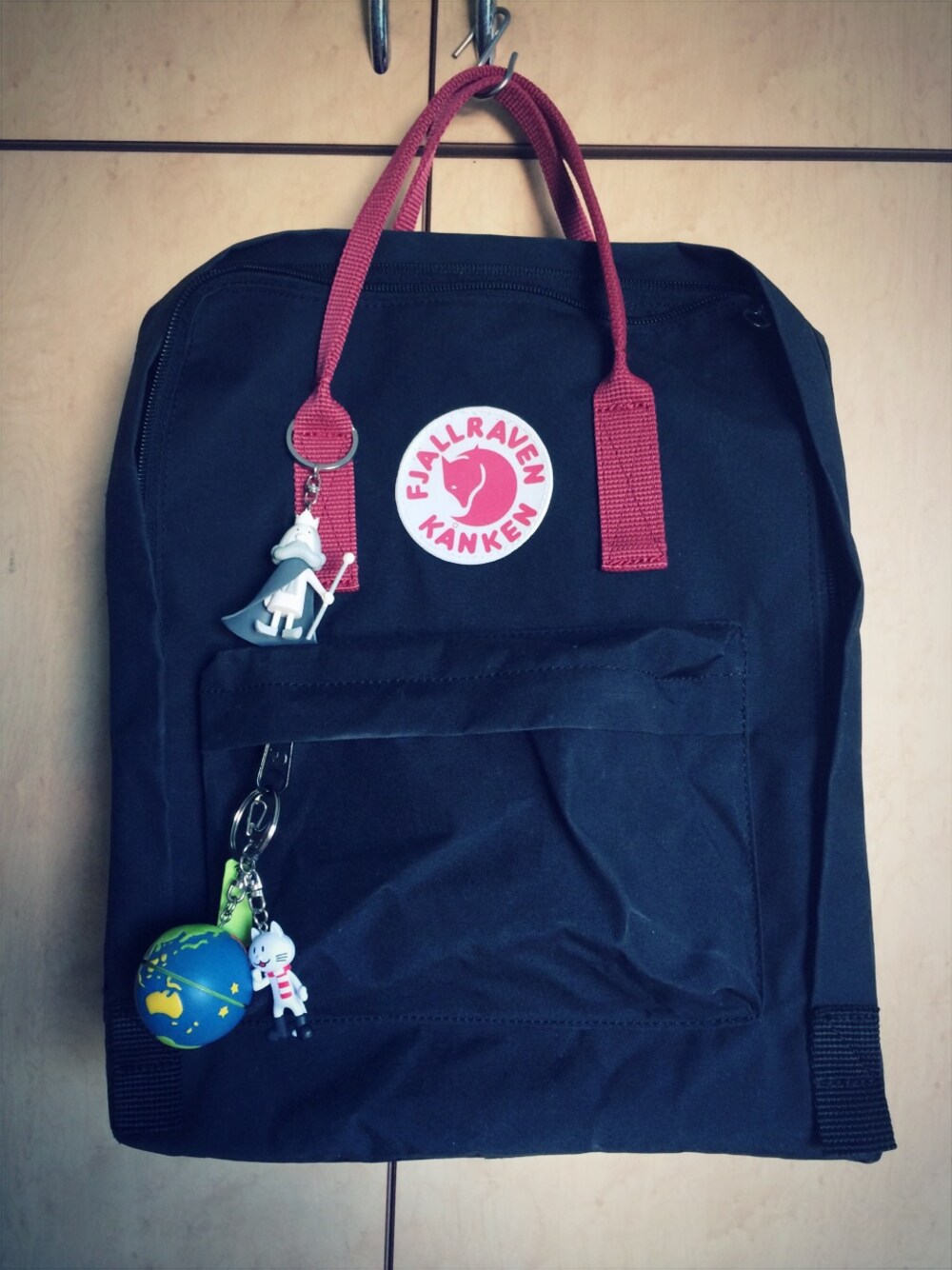 「FJALLRAVEN TRAVELのWEGO/Kankenバッグパック（バックパック/リュック、ブラック系）」を使った、しゃむむさん（レディース・166cm）の夏コーディネートの1枚目の写真