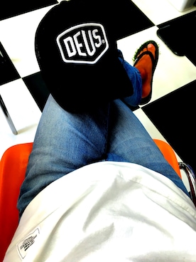 「KUSTOM（カスタム）のアイテム」を使った、たーさん（メンズ・170cm）の夏コーディネート