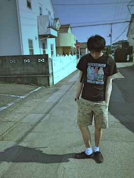 「くつした」｜「アイテム（アナログ腕時計）」を使った、takさん（メンズ・179cm）の夏コーディネート