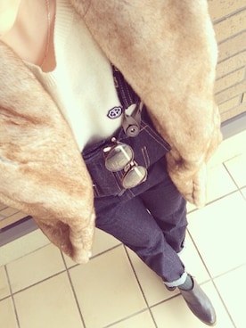 「coordinate」｜「アイテム（サロペット/オーバーオール）」を使った、mさん（レディース・153cm）の冬コーディネート