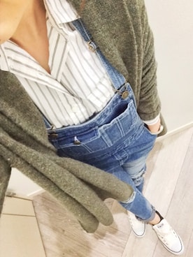 「coordinate」｜「アイテム（サロペット/オーバーオール）」を使った、mさん（レディース・153cm）の冬コーディネート