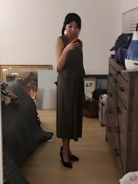 「ディナー」｜「アイテム（オールインワン・サロペット）」を使った、Gummy Gabさん（レディース・155cm）の秋コーディネート