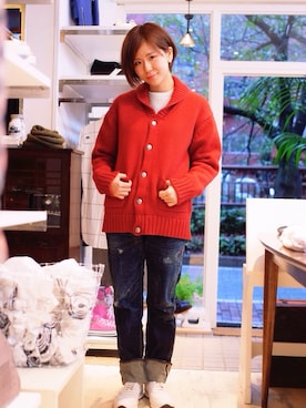 「ISABEL MARANT（イザベルマラン）のアイテム（スウェット）」を使った、奈良岡にこさん（レディース・163cm）の秋コーディネート
