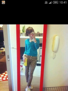 「giraffe（ジラフ）のアイテム（アクセサリー）」を使った、なまけものこさん（レディース・159cm）の夏コーディネート