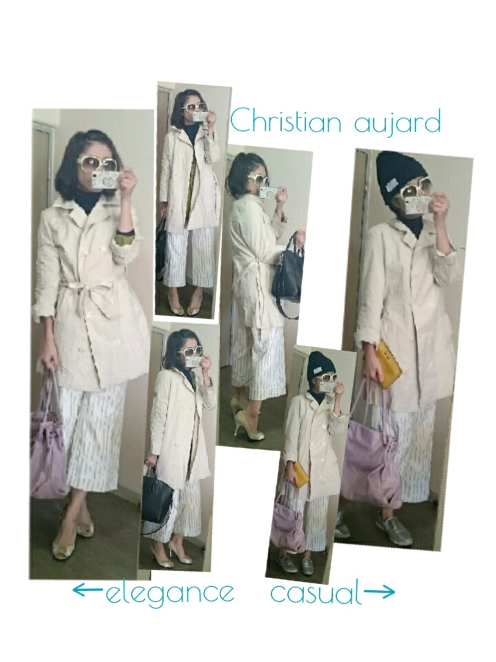 「メルカリ、フリル、ラクマ」｜「CHRISTIAN AUJARDのアイテム（ジャケット/アウター、ベージュ系）」を使った、なまけものこさん（レディース・159cm）の夏コーディネートの1枚目の写真