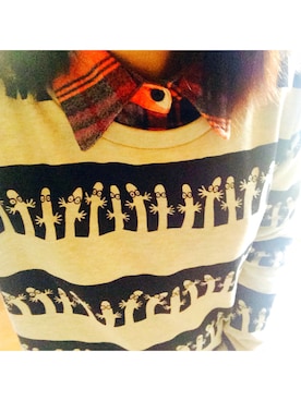 「Design Tshirts Store graniph（デザイン　ティーシャツ　ストア　グラニフ）のアイテム（チュニック）」を使った、ま や のさん（レディース・150cm）の冬コーディネート