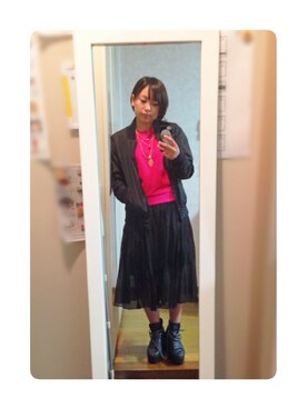 「COQULE（コクレ）のアイテム（ブルゾン）」を使った、ちひろさん（レディース・152cm）の春コーディネート