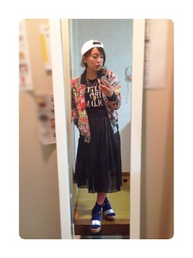 「COQULE（コクレ）のアイテム（ブルゾン）」を使った、ちひろさん（レディース・152cm）の春コーディネート