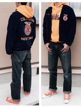 「Levis」｜「アイテム（その他アウター）」を使った、tk9573さん（メンズ・180cm）の秋コーディネート