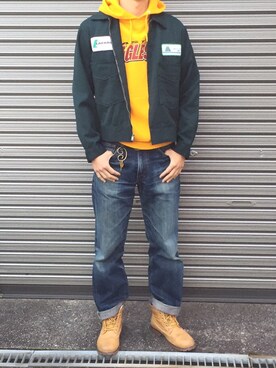 「Levis」｜「アイテム（その他アウター）」を使った、tk9573さん（メンズ・180cm）の秋コーディネート