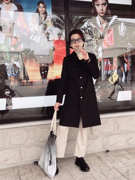 「united arrows」｜「アイテム（トレンチコート）」を使った、shinpei todaさん（メンズ・176cm）の秋コーディネート