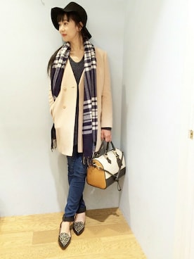 「Soareak（ソアリーク）のアイテム（ジャケット/アウター）」を使った、Maryさん（レディース・158cm）の冬コーディネート