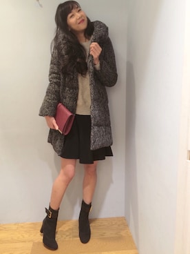 「Soareak（ソアリーク）のアイテム（ジャケット/アウター）」を使った、Maryさん（レディース・158cm）の冬コーディネート
