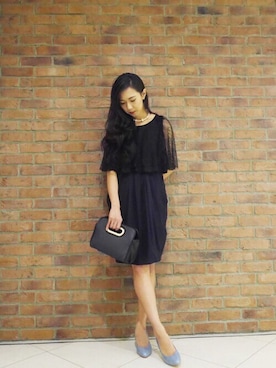 「アイテム（ドレス）」を使った、Maryさん（レディース・158cm）の冬コーディネート