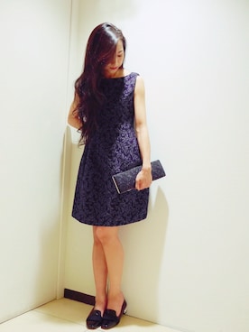 「アイテム（クラッチバッグ）」を使った、Maryさん（レディース・158cm）の秋コーディネート