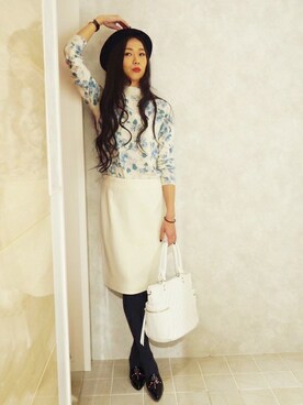 「Soareak（ソアリーク）のアイテム（スカート）」を使った、Maryさん（レディース・158cm）の冬コーディネート