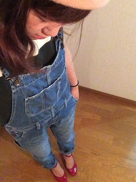 「CIAOPANIC（チャオパニック）のアイテム（つなぎ/オールインワン）」を使った、くろさん（レディース・162cm）の秋コーディネート