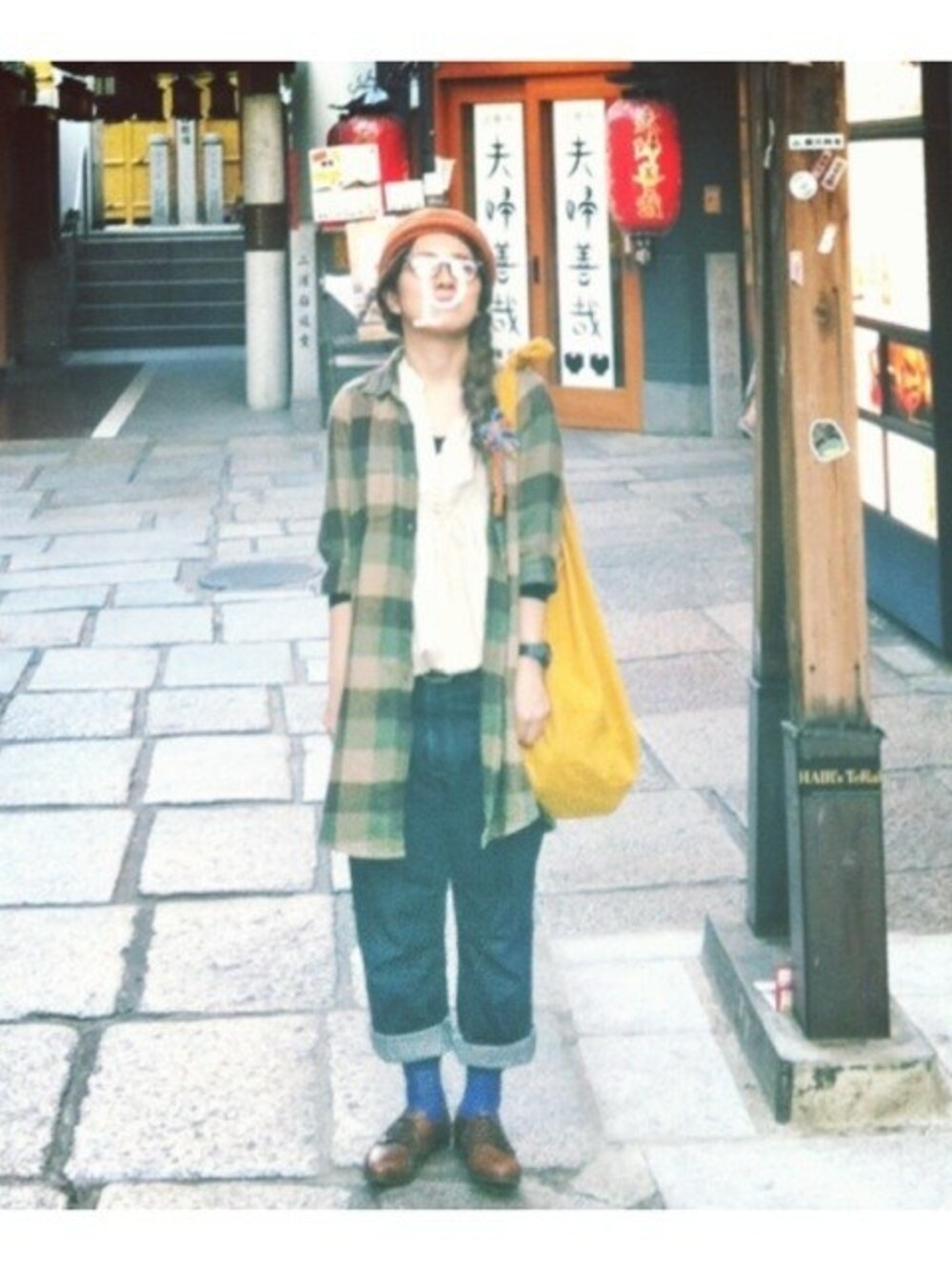 「チェックシャツ」｜「純一（ドレスシューズ、ブラウン系）」を使った、toriさん（レディース・157cm）の秋コーディネートの1枚目の写真