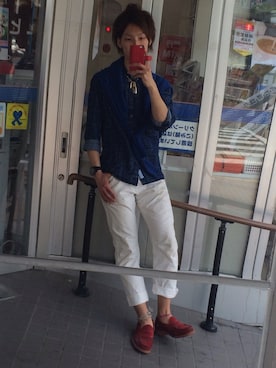 「アイテム（アンクレット）」を使った、ヨシダユウキさん（メンズ・183cm）の春コーディネート