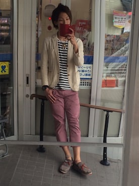 「アイテム（アンクレット）」を使った、ヨシダユウキさん（メンズ・183cm）の春コーディネート
